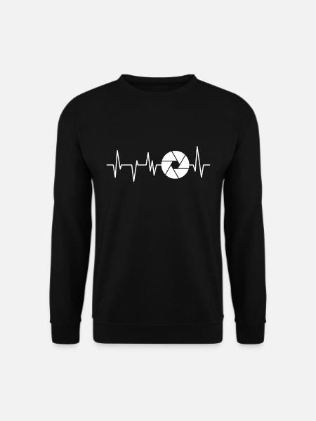Photographer heartbeat photographer photography - Unisex Sweatshirt - black