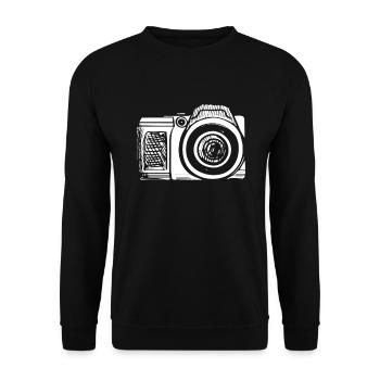 Fotograf - Unisex Pullover - Schwarz - Vorne - Alina (178cm) & Michal (187cm)