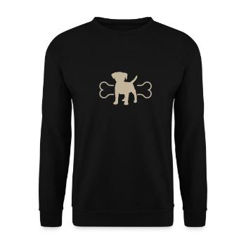 Haustier Hunde Hundefreund - Unisex Pullover - Schwarz - Vorne - Alina (178cm) & Michal (187cm)