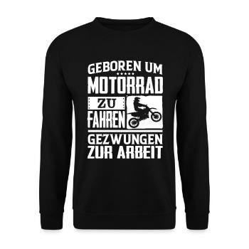 Motorcycle Motorcyclist Motorcycling gear - Unisex Sweatshirt - black - Front - Alina (178cm) & Michal (187cm)