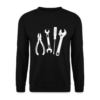 Mechanic Car Car Garage - Unisex Sweatshirt - black - Front - Alina (178cm) & Michal (187cm)
