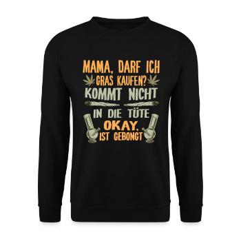 Kiffen joint pothead marijuana - Unisex Sweatshirt - black - Front - Alina (178cm) & Michal (187cm)