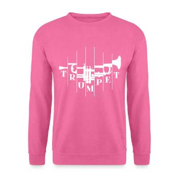 Trompete Abstrakt Trompetenspieler - Unisex Pullover - Pink - Vorne