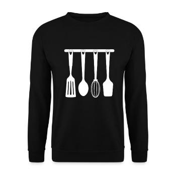 cuisine - Sweat-shirt Unisexe - noir - Devant - Alina (178cm) & Michal (187cm)