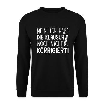 Lehrer Schule Lehrerin Biologie - Unisex Pullover - Schwarz - Vorne - Alina (178cm) & Michal (187cm)