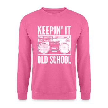Keepin' It Old School Hip Hop lover Geschenkidee - Unisex Pullover - Pink - Vorne