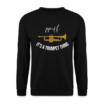 Trompette Funny Loudest instrument - Sweat-shirt Unisexe - noir - Devant - Alina (178cm) & Michal (187cm)