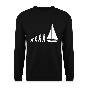 SAILING Evolution sailor sailing ship - Unisex Sweatshirt - black - Front - Alina (178cm) & Michal (187cm)