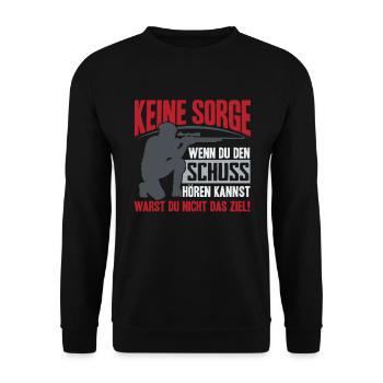 Club de tir du tireur Sagittaire - Sweat-shirt Unisexe - noir - Devant - Alina (178cm) & Michal (187cm)