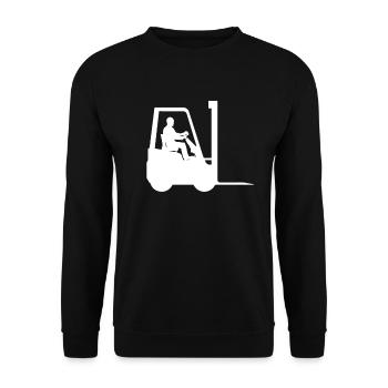 Staplerfahrer - Unisex Pullover - Schwarz - Vorne - Alina (178cm) & Michal (187cm)