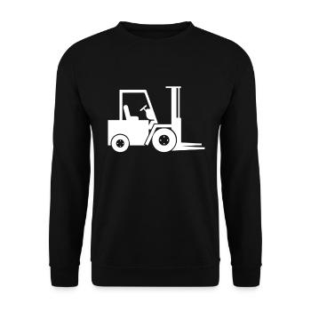 Forklift driver forklift driver Pallet truck - Unisex Sweatshirt - black - Front - Alina (178cm) & Michal (187cm)