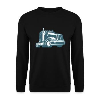 LKW - Unisex Pullover - Schwarz - Vorne - Alina (178cm) & Michal (187cm)
