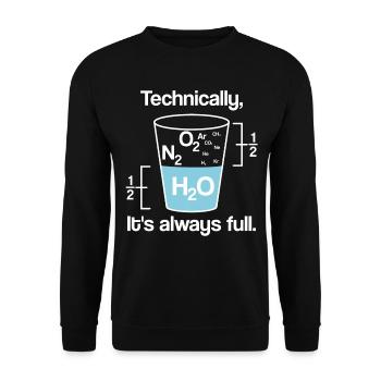 Le verre est toujours plein de drôles de chimie - Sweat-shirt Unisexe - noir - Devant - Alina (178cm) & Michal (187cm)