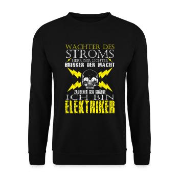 Wächter Des Stroms - Unisex Pullover - Schwarz - Vorne - Alina (178cm) & Michal (187cm)