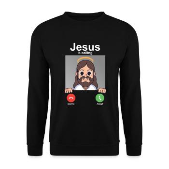 Christianity Church Faith Pastor Preacher God - Unisex Sweatshirt - black - Front - Alina (178cm) & Michal (187cm)