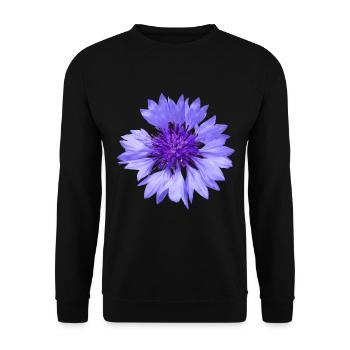 bleuet bleu, fleur, fleurs, fleurs, fleurs, jardin - Sweat-shirt Unisexe - noir - Devant - Alina (178cm) & Michal (187cm)