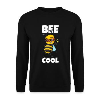 Bee Cool - sweet industrious bee - Unisex Sweatshirt - black - Front - Alina (178cm) & Michal (187cm)