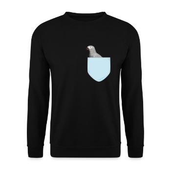 Vogelbeobachter Vogelhalter Taube in einem Taschenvogel - Unisex Pullover - Schwarz - Vorne - Alina (178cm) & Michal (187cm)