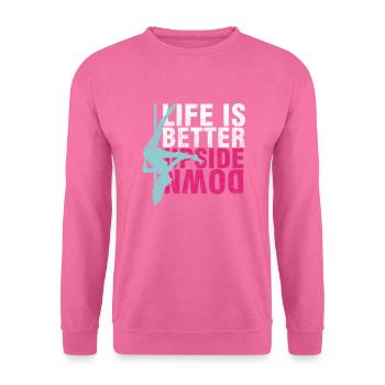 Pole Dance Tänzer Fitness Moves Das Leben ist besser - Unisex Pullover - Pink - Vorne