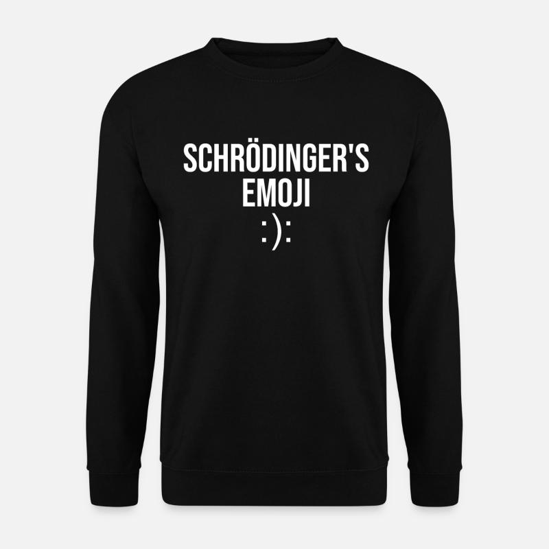 Physik Physiker Schroedingers Emoji - Unisex Pullover - Schwarz