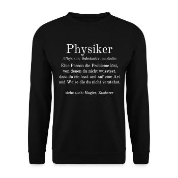 Physiker Definition - Unisex Pullover - Schwarz - Vorne - Alina (178cm) & Michal (187cm)