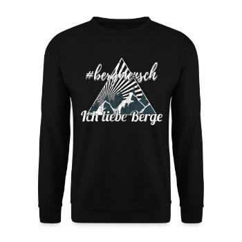 Climber climbing mountains mountain man gift idea - Unisex Sweatshirt - black - Front - Alina (178cm) & Michal (187cm)