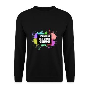 Le noir est assez coloré - Sweat-shirt Unisexe - noir - Devant - Alina (178cm) & Michal (187cm)