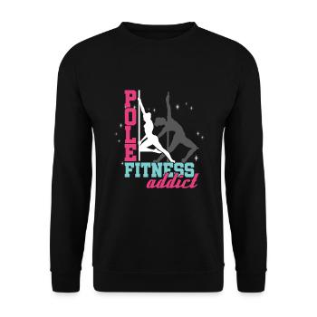 Pole Dancers Classes Pôle Cadeau Exercice Danse - Sweat-shirt Unisexe - noir - Devant - Alina (178cm) & Michal (187cm)