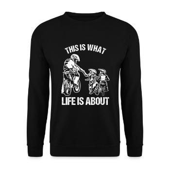 Dirt Biker Riders Moto Bikers Motocross FMX - Sweat-shirt Unisexe - noir - Devant - Alina (178cm) & Michal (187cm)