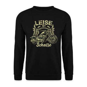 Leise Ist Scheiße - Unisex Pullover - Schwarz - Vorne - Alina (178cm) & Michal (187cm)