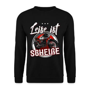 Leise Ist Scheisse - Unisex Pullover - Schwarz - Vorne - Alina (178cm) & Michal (187cm)