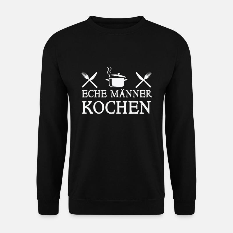 Echte Männer Kochen - Unisex Pullover - Schwarz