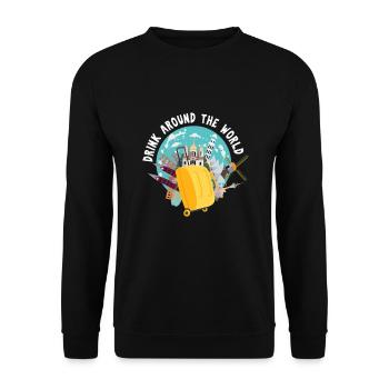 Travelers Traveling Adventure Vacation Traveling - Unisex Sweatshirt - black - Front - Alina (178cm) & Michal (187cm)