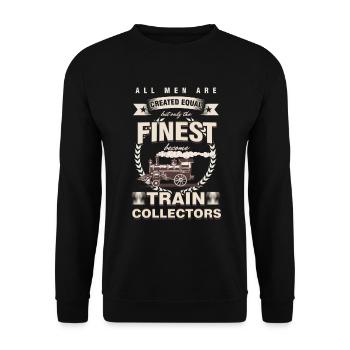 Locomotive de locomotive ferroviaire - Sweat-shirt Unisexe - noir - Devant - Alina (178cm) & Michal (187cm)