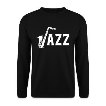 Klassische Saxophon-Musik-Jazz-Band-Liebhaber-Geschenke - Unisex Pullover - Schwarz - Vorne - Alina (178cm) & Michal (187cm)