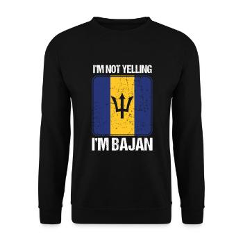 Lustiger bajanischer barbadischer Akzent, den ich nicht schreie, bin ich - Unisex Pullover - Schwarz - Vorne - Alina (178cm) & Michal (187cm)