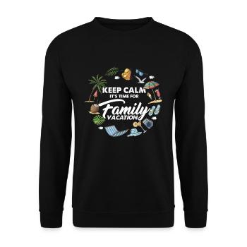 Traveling Beach Lover Summer Vacation Travel - Unisex Sweatshirt - black - Front - Alina (178cm) & Michal (187cm)