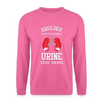 Urologe Urin Gute Hände Urologie Wortspiele Urologie - Unisex Pullover - Pink - Vorne