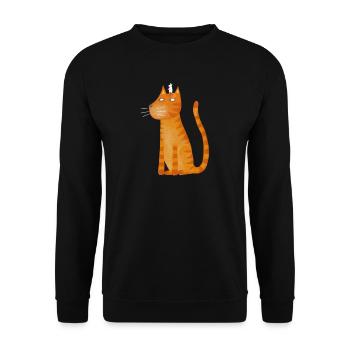 ginger cat and mouse - Sweat-shirt Unisexe - noir - Devant - Alina (178cm) & Michal (187cm)