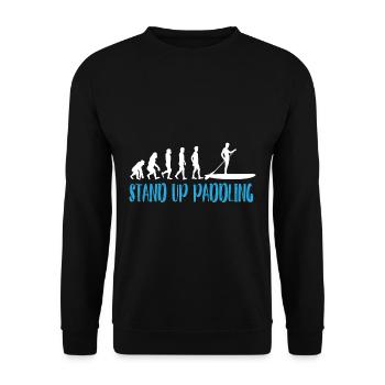 Stand Up Paddling - Unisex Sweatshirt - black - Front - Alina (178cm) & Michal (187cm)