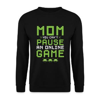 Gamers Gaming Videospiele Computers Geschenk Mom You - Unisex Pullover - Schwarz - Vorne - Alina (178cm) & Michal (187cm)