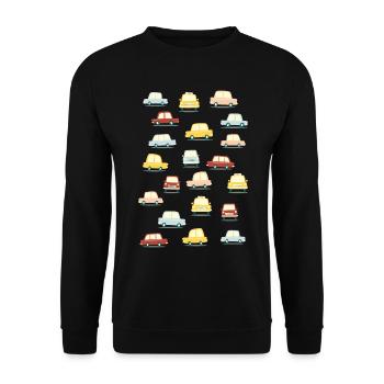 Voitures anciennes - Sweat-shirt Unisexe - noir - Devant - Alina (178cm) & Michal (187cm)