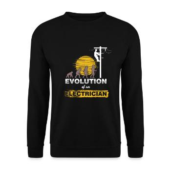 Elektrische Elektrizität Handwerker Verkabelung Lineman - Unisex Pullover - Schwarz - Vorne - Alina (178cm) & Michal (187cm)