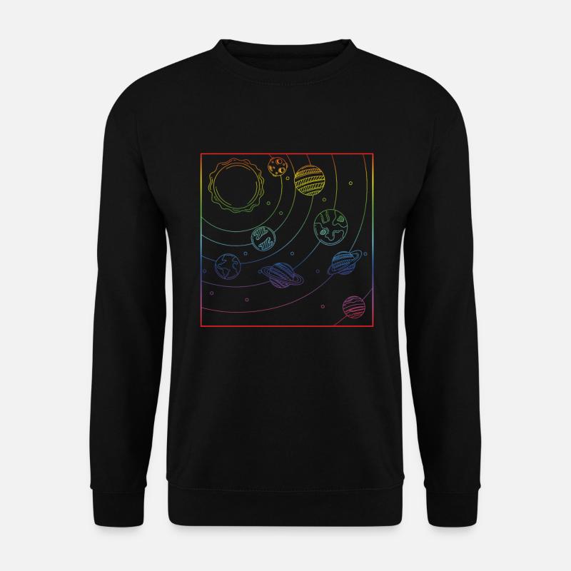 Univers coloré Planètes Univers Galaxy - Sweat-shirt Unisexe - noir