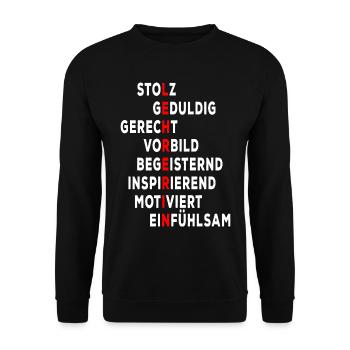 Lehrer Definition - Unisex Pullover - Schwarz - Vorne - Alina (178cm) & Michal (187cm)