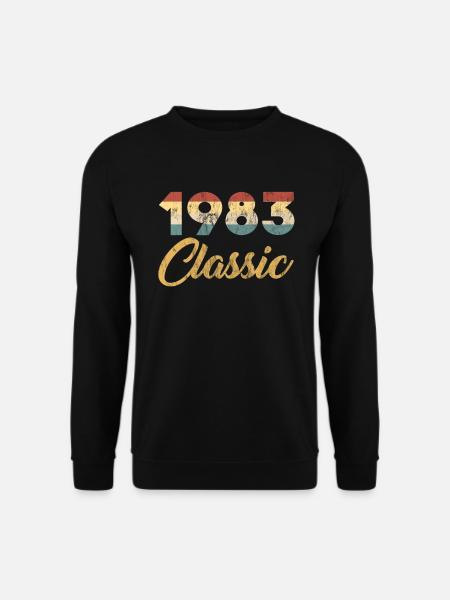 37. Geburtstagsgeschenk für Männer und Frauen 1983 - Unisex Pullover - Schwarz