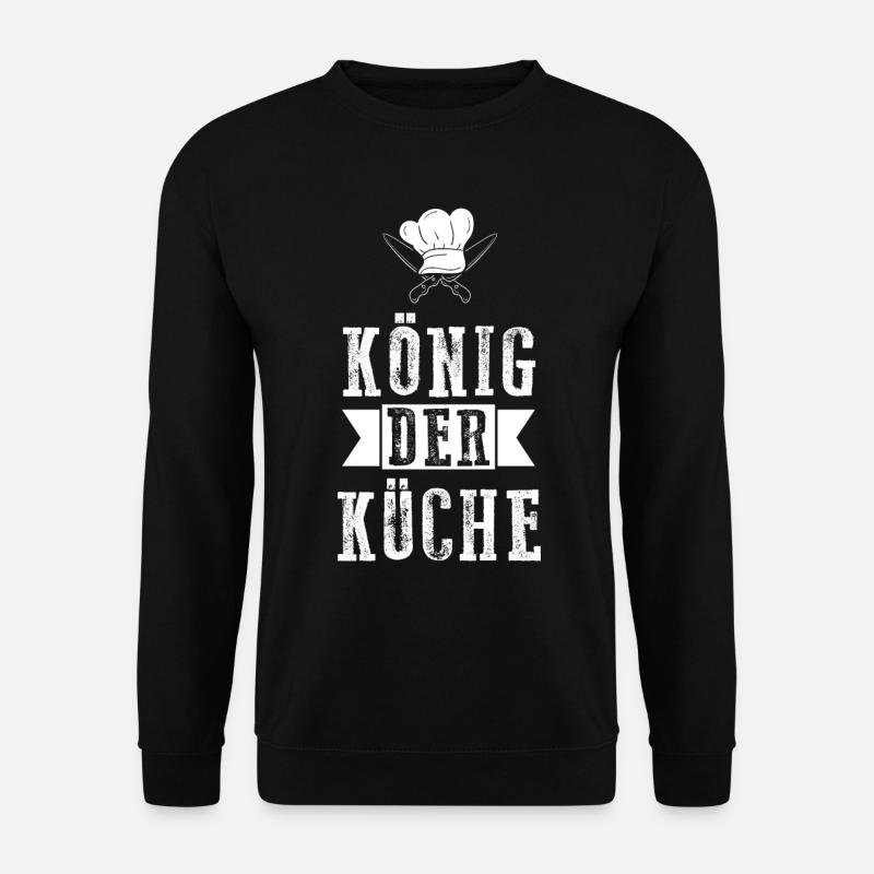 König Der Küche - Unisex Pullover - Schwarz