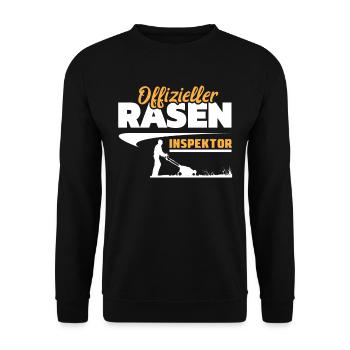 Offizieller Rasen Inspektor - Unisex Pullover - Schwarz - Vorne - Alina (178cm) & Michal (187cm)