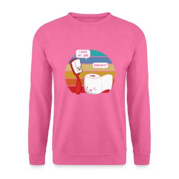 Cadeau de puns de brosse à dents et de tissus de toilette - Sweat-shirt Unisexe - rose - Devant
