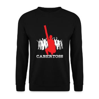 Caber Toss Scottish Highland Games Cooles Spielegeschenk - Unisex Pullover - Schwarz - Vorne - Alina (178cm) & Michal (187cm)